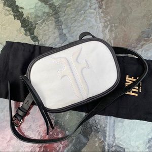 Frye canvas and leather belt bag /brown and black